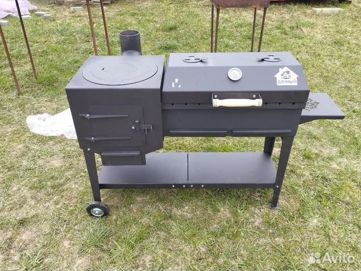 Мангал гриль с печью под казан
