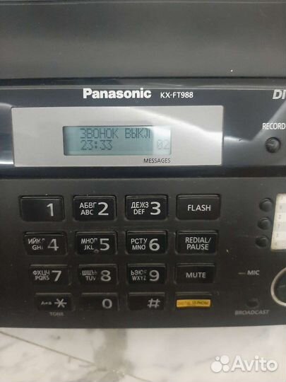 Телефон факс Panasonik KX-FT 988