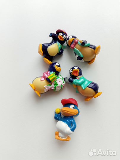 Набор из пяти игрушек из киндера, 90-е годы