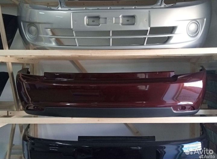 Бампер задний приора хетчбэк цвет Темно-вишневый