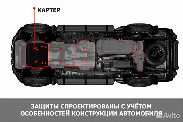 Защита картера Subaru Forester III 2007-2013