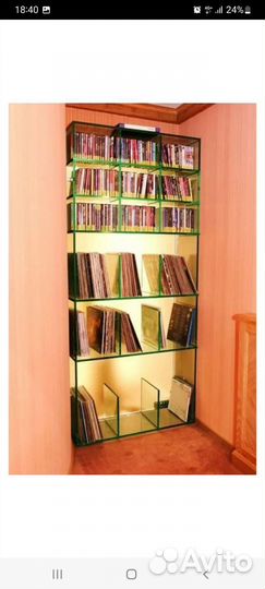 Полки стеклянные, витрины 180/15см