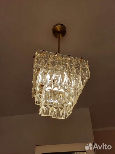 Хрустальная люстра СССР 4х ярусная, высота40см