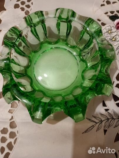 Пепельница СССР винтажное цветное стекло