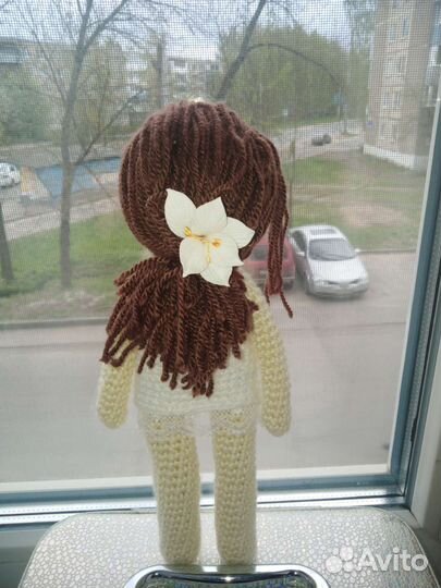 Кукла вязаная ручной работы 24 см