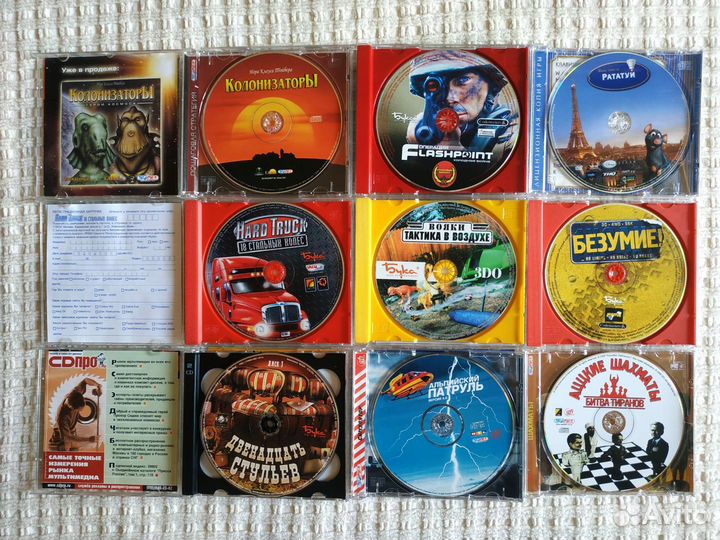 Компьютерные Игры 9 штук Лицензия 2000 г