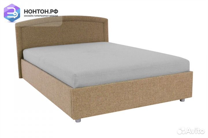 Тахта с овальной спинкой темно-бежевая