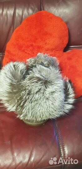 Шапка-ушанка чернобурка цельная новая