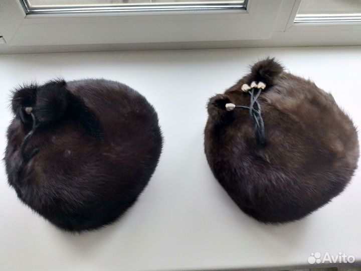 Шапка норковая женская бу размер 54