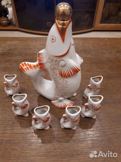 Графин Штоф Рыбки СССР Винтаж