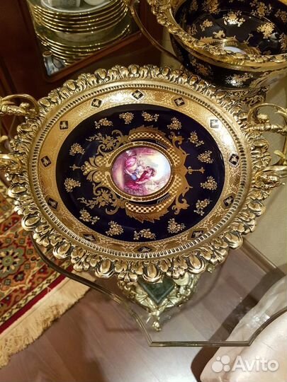 Ваза для фруктов Кобальт Бронза Новая