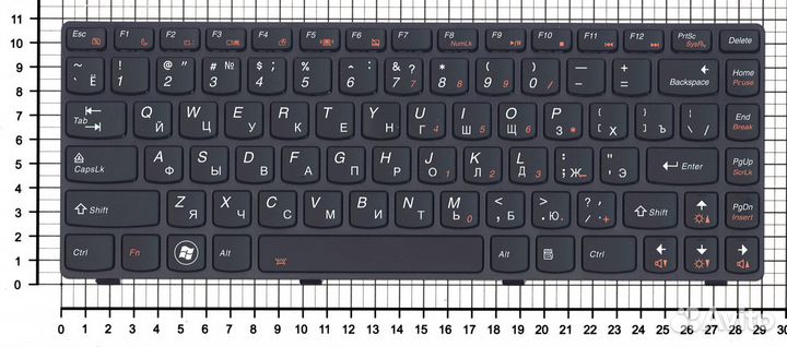 Клавиатура для ноутбука lenovo Y480 С подсветкой