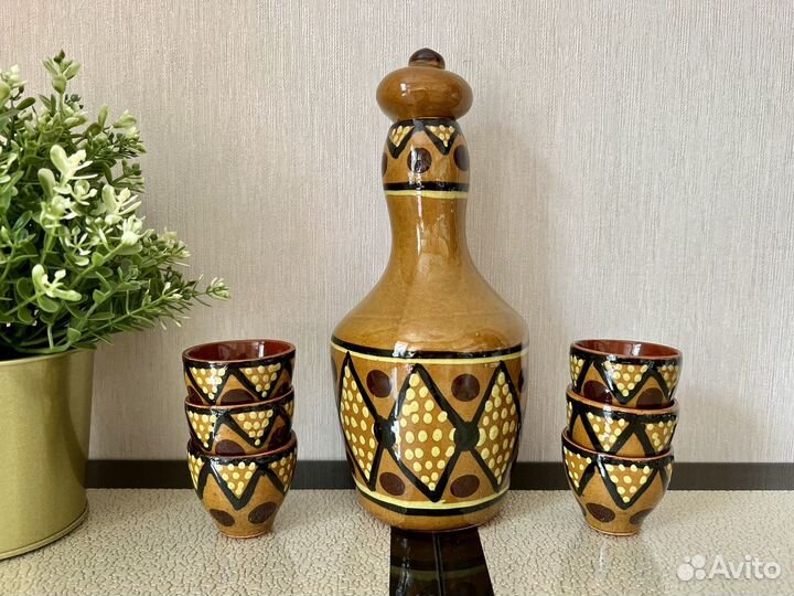 Набор для ликера и коньяка штоф графин СССР