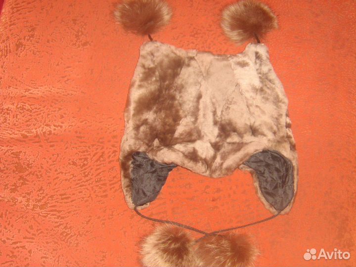 Шапка для девочки натуральный мех