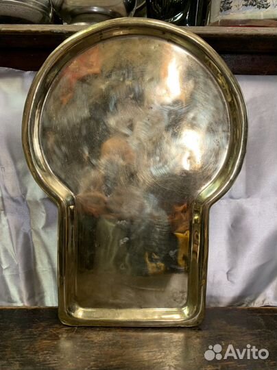 Поднос старинный для самовара. Латунь