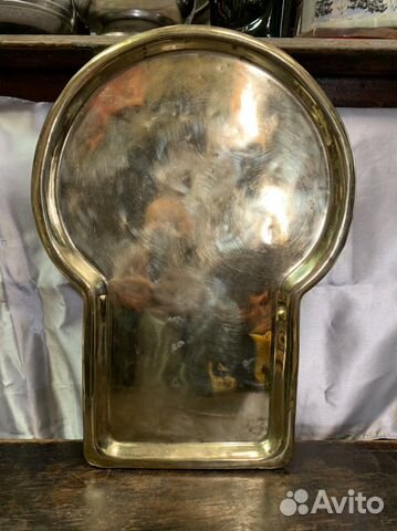 Поднос старинный для самовара. Латунь
