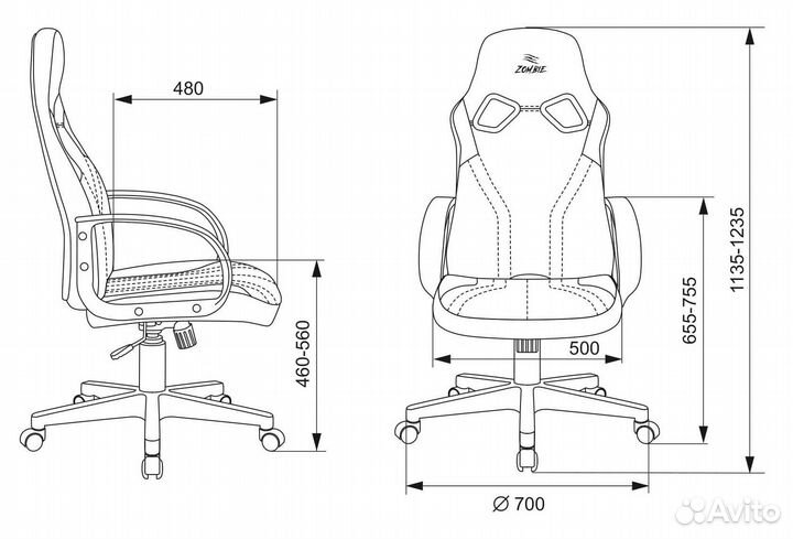 Кресло игровое бюрократ zombie runner