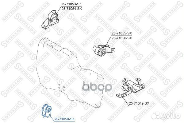 25-71050-SX подушка двс передняя Mazda 323 BJ