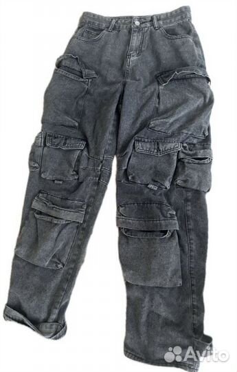 Широкие дизайнерские джинсы YK2