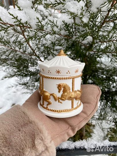 Шкатулка карусель, свеча