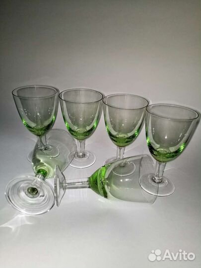 Рюмки на ножке/ цветное стекло СССР