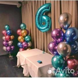 Гелиевый шар цифра фольга