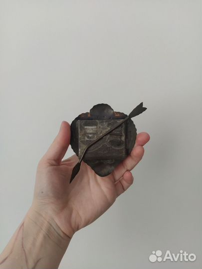 Винтажная латунная рамка-сердечко