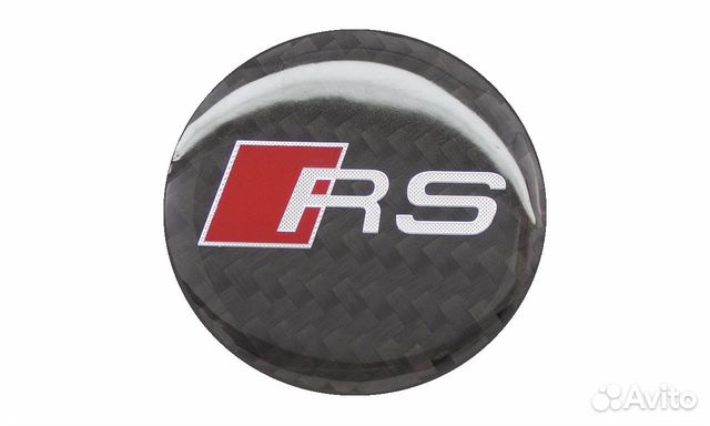 Эмблема наклейка под карбон Audi RS 4.1 см 1 шт