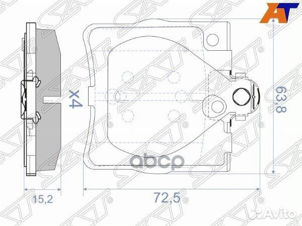 Колодки тормозные STA0044209120 Sat