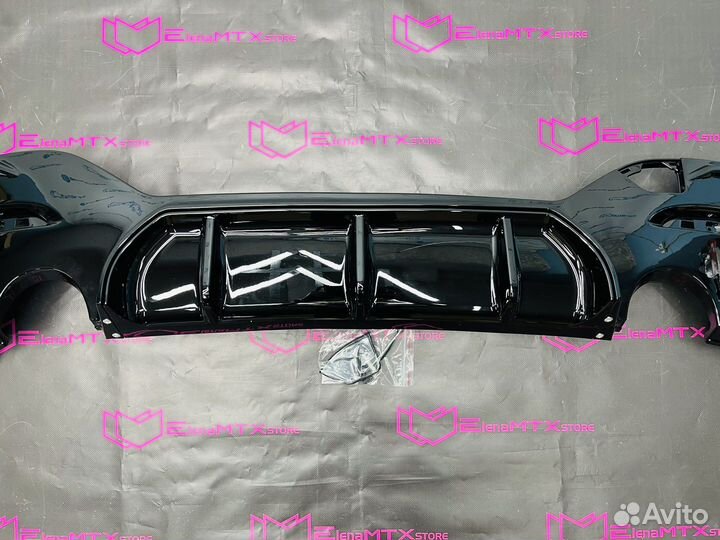 Диффузор BMW F20 LCI 1x1 черный глянец