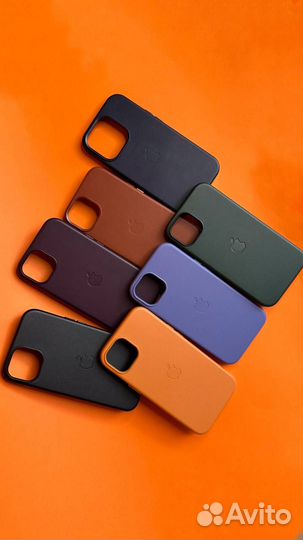 Чехол кожаный Leather case MagSafe для iPhone