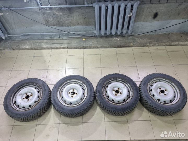 Колеса зимние в сборе 4/100 rio, solaris Goodyear