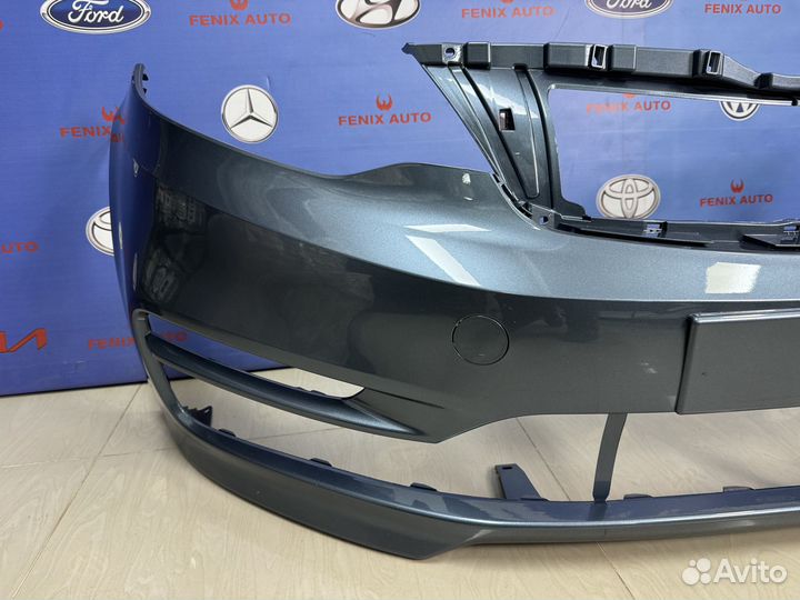 Бампер передний Kia Rio 3 с 15-17 цвет Голубой