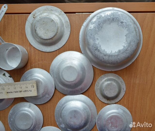 Детская алюминиевая посуда для кукол. Игрушка СССР