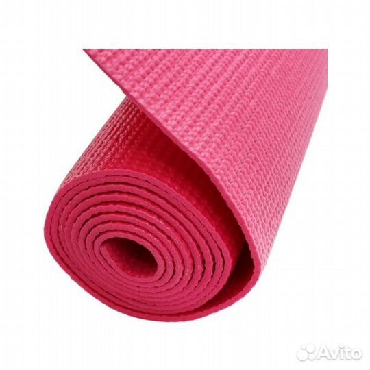 Коврик для йоги фитнеса пилатеса 5 мм розовый мат