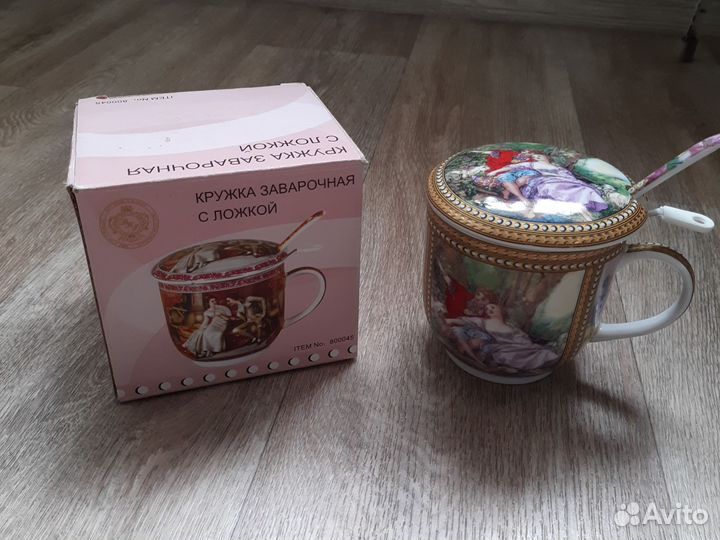 Кружка заварочная с ложкой