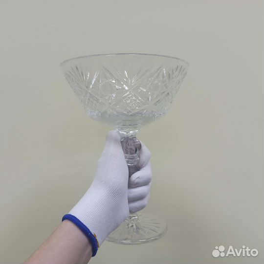Советская Хрустальная Ваза На Ножке Хрусталь СССР