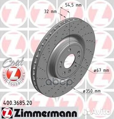 Тормозной диск перед Zimmermann