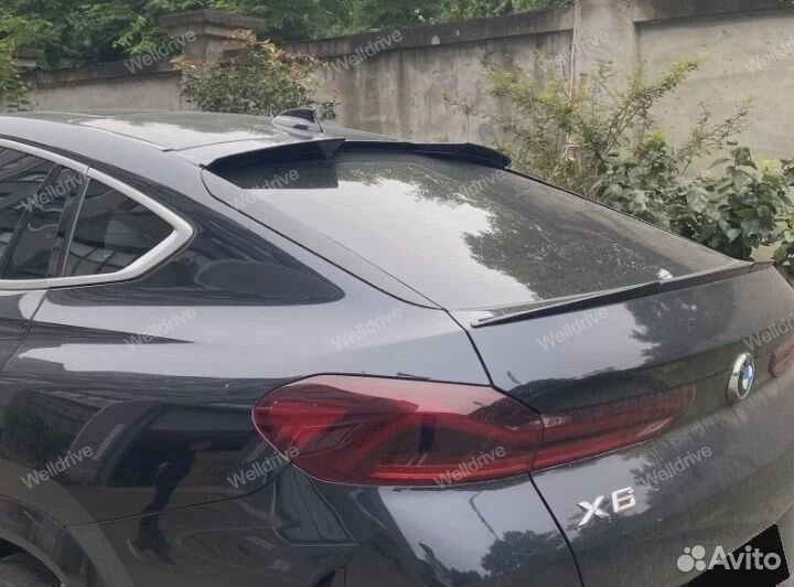 Спойлер на зад стекло BMW X6 G06 V-look style черн