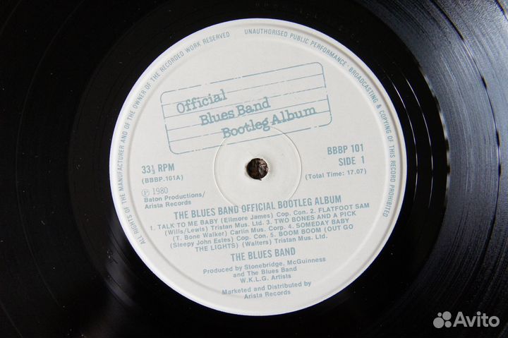 Blues Band - Official Bootleg Album (UK-1980-LP)
