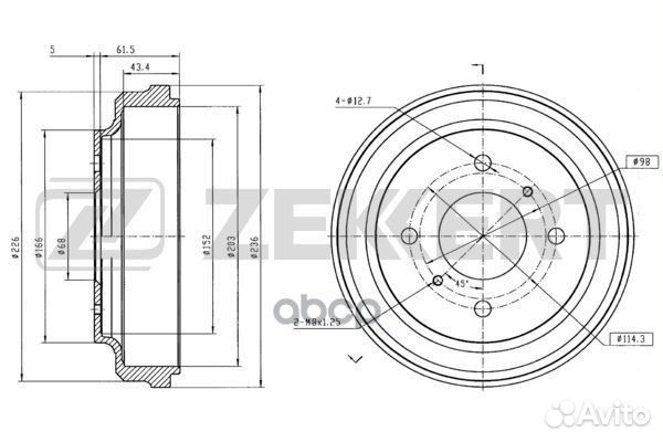 Барабан торм. зад. Nissan Almera Classic (B10)