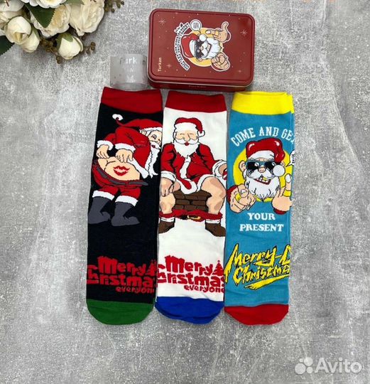 Носки новогодние мужские