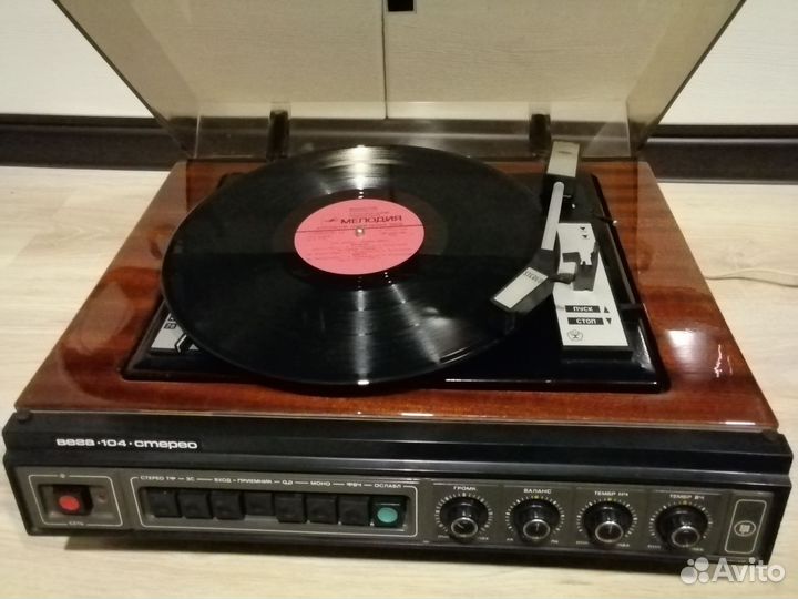 Проигрыватель винила вега 104 стерео