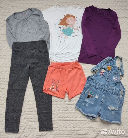 Пакет вещей на девочку р 122 и 128