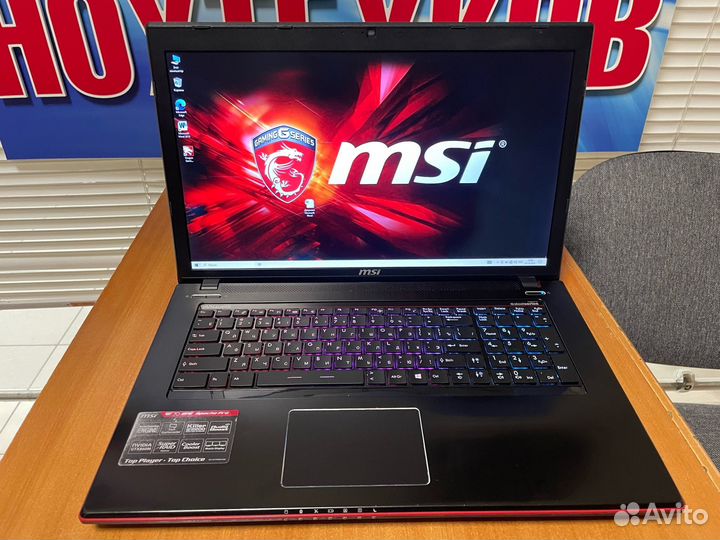 Игровой ноутбук MSI бу / i7/IPS