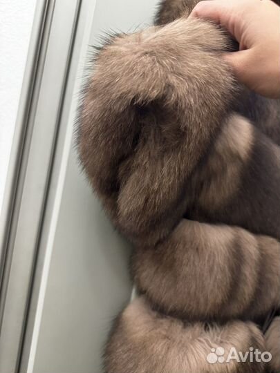 Шуба из песца под соболь