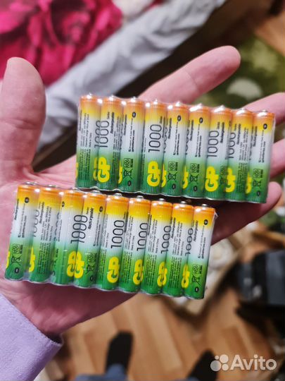 Аккумуляторные мизинчиковые батарейки ааа GP
