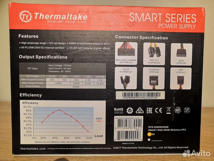 Блок питания 500w termaltake