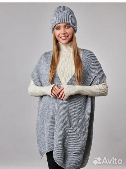 Шапка с шарфом