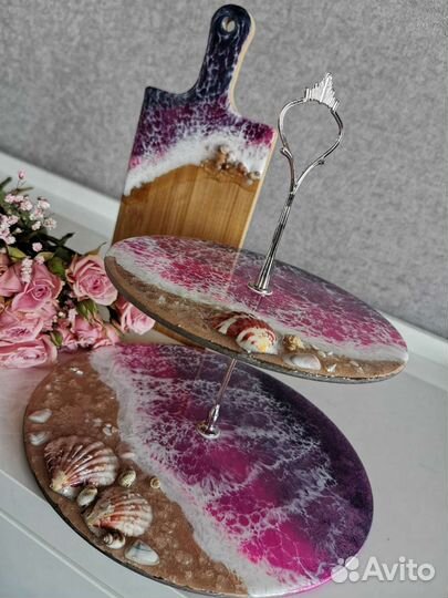 Фруктовница - этажерка и доска для подачи